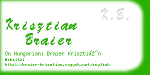 krisztian braier business card